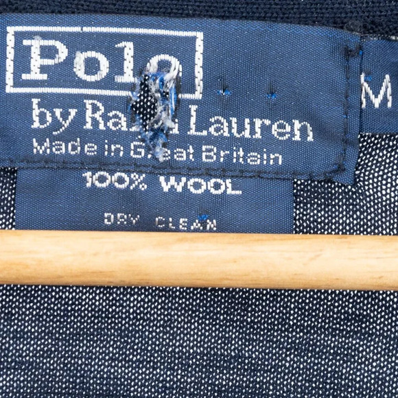 Polo Ralph Lauren Vintage 100% Wool Navy blue Cardigan | Medium - Picture 2 of 3